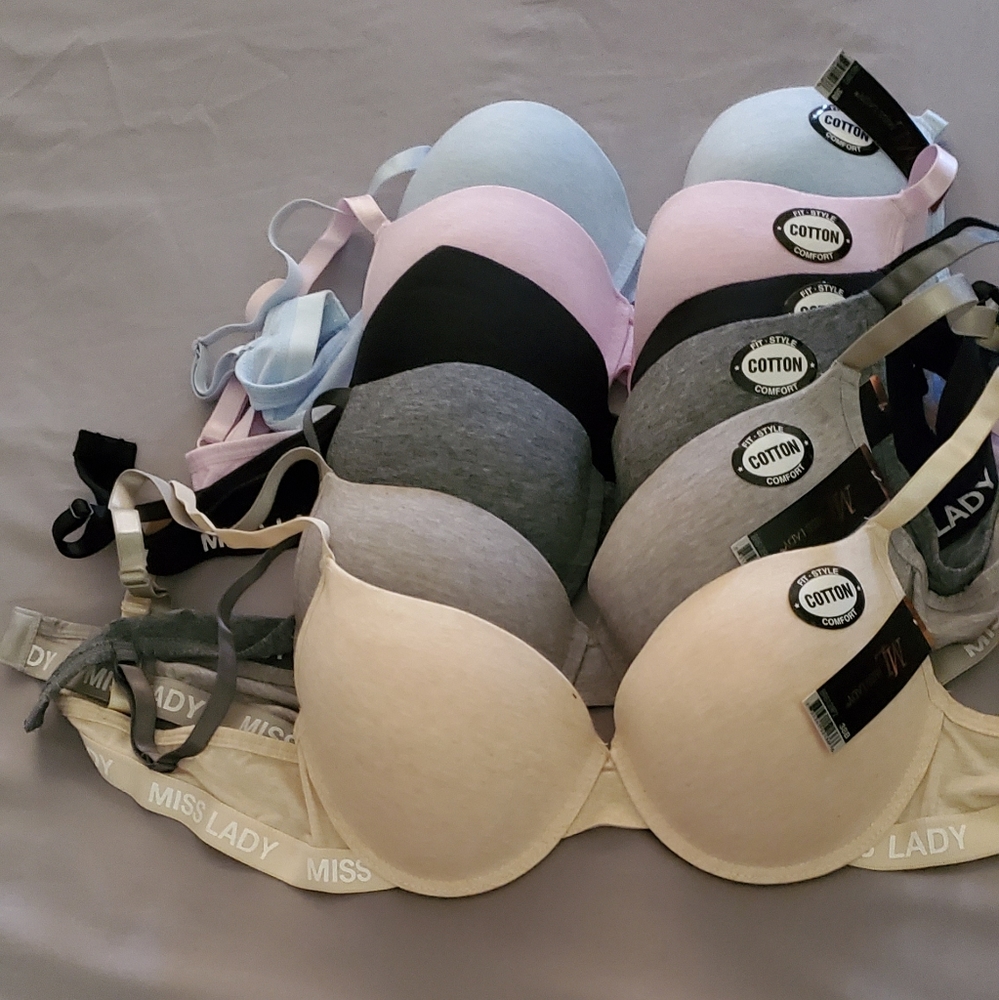 Miss Lady bra set of 6pack 38 B cup  cotton